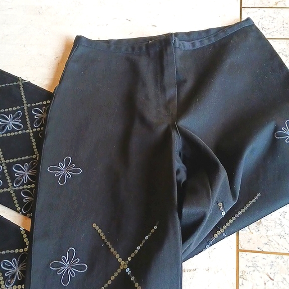 Women's pants- vintage Cache- sz 0..New pair,ribbon/bow design w sequins.. - Picture 15 of 15